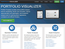Tablet Screenshot of portfoliovisualizer.com